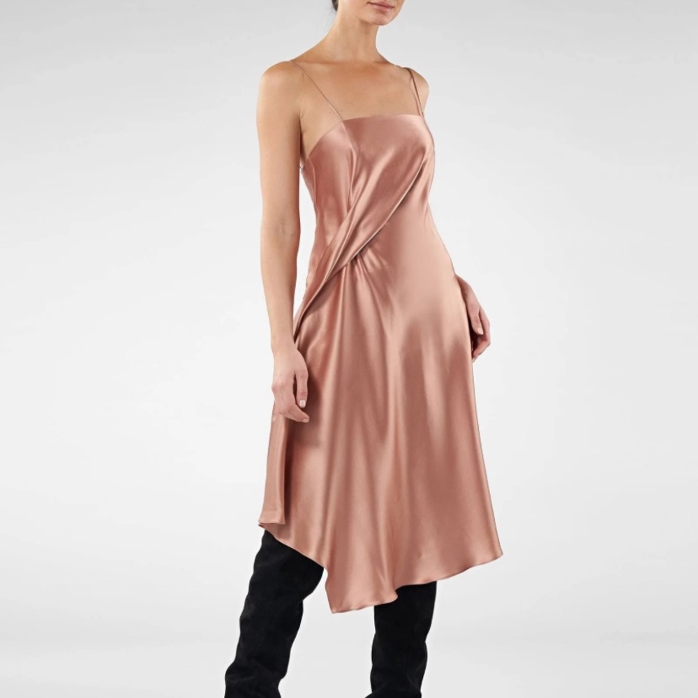 NWT Halston Kaia Silk Slip Dress - Picture 2 of 8